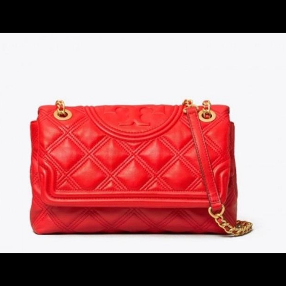 Tory Burch Fleming Convertible Red Leather bag